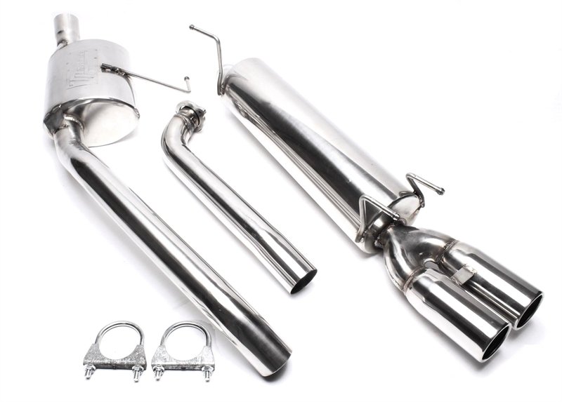 TA Technix Edelstahlanlage Opel Omega B Caravan 2 x 76mm rund + gebördelt EVOOBC4AE276