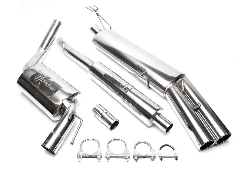 TA Technix Edelstahlanlage VW Passat Limousine, Variant 35I 2 x 76mm rund + gebördelt EVOP35AE276