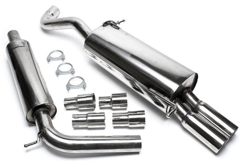 TA Technix Edelstahlanlage VW Polo 9N 2x76mm rund + gebördelt EVOP5AE276