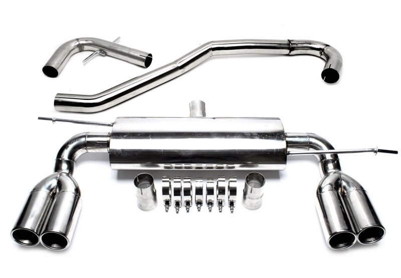 TA Technix Duplex Edelstahl Rennsportanlage Audi A3 8P L+R 2x76mm rund + gebördelt RSG5ADE276