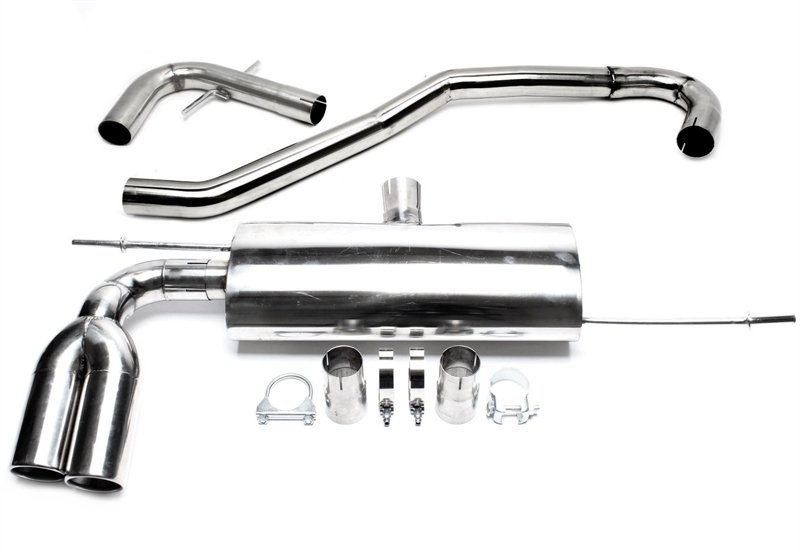 TA Technix Edelstahl Rennsportanlage Aud A3 8P 2x76mm rund + gebördelt RSG5AE276-1