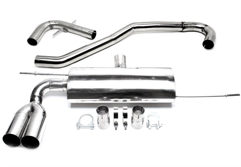 TA Technix Edelstahl Rennsportanlage Audi A3 8P 2x76mm rund + scharf RSG5AE276S