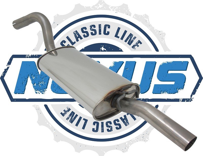 Novus Classic Line Edelstahl Endschalldämpfer für Audi 80 NC140