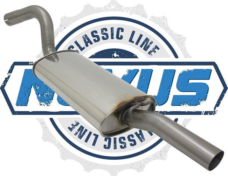 Novus Classic Line Edelstahl Endschalldämpfer für Audi 80 90 2.0/2.2/2.3 NC141