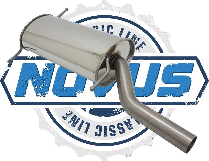 Novus Classic Line Edelstahl Endschalldämpfer für Golf 1 Cabriolet NC225