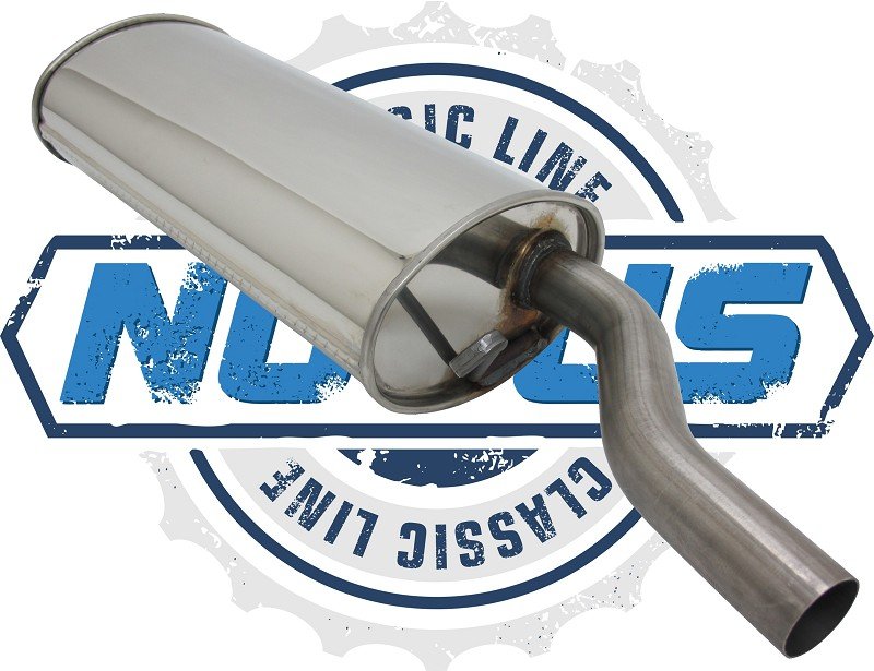 Novus Classic Line Edelstahl Endschalldämpfer für Golf 1 1.8 GTI / Golf 1 Cabrio NC226
