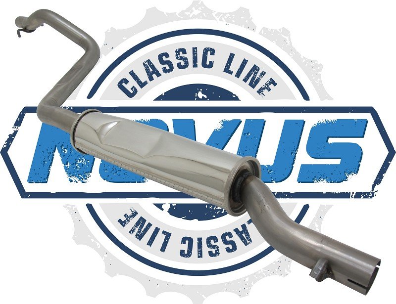 Novus Classic Line Edelstahl Vorschalldämpfer für Golf 1 GTI + Cabriolet Jetta 1 Scirocco 53 53B NC227
