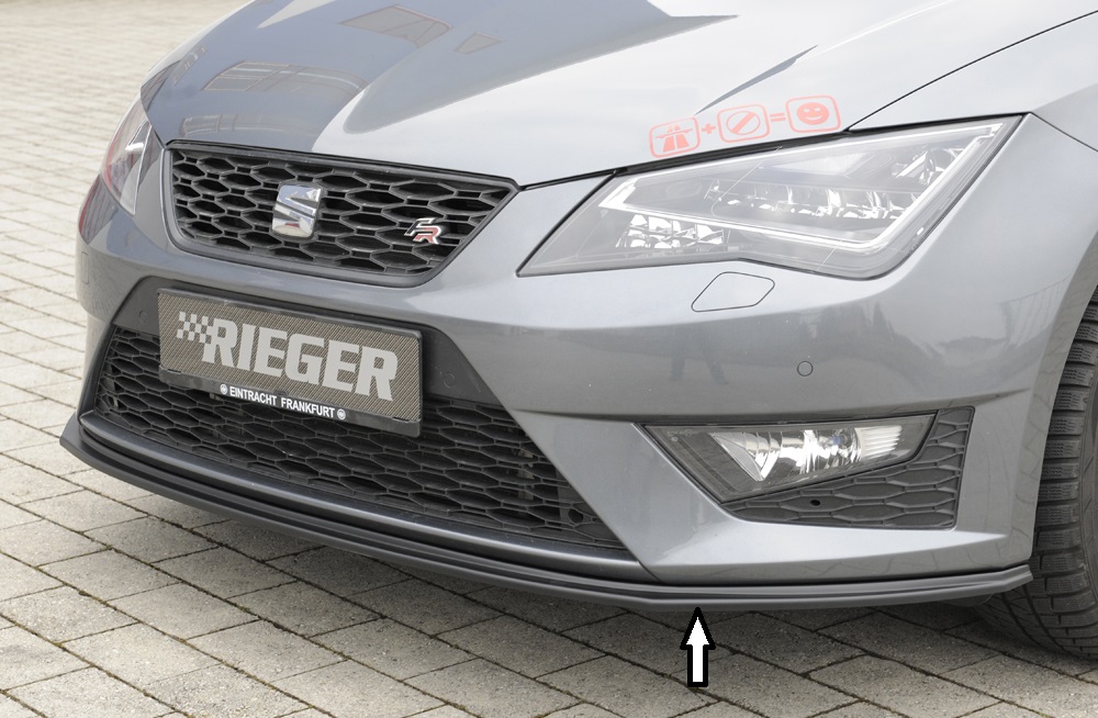 Glanzschwarz Rieger Spoilerschwert für Seat Leon (KL) 5-tür. 04.20