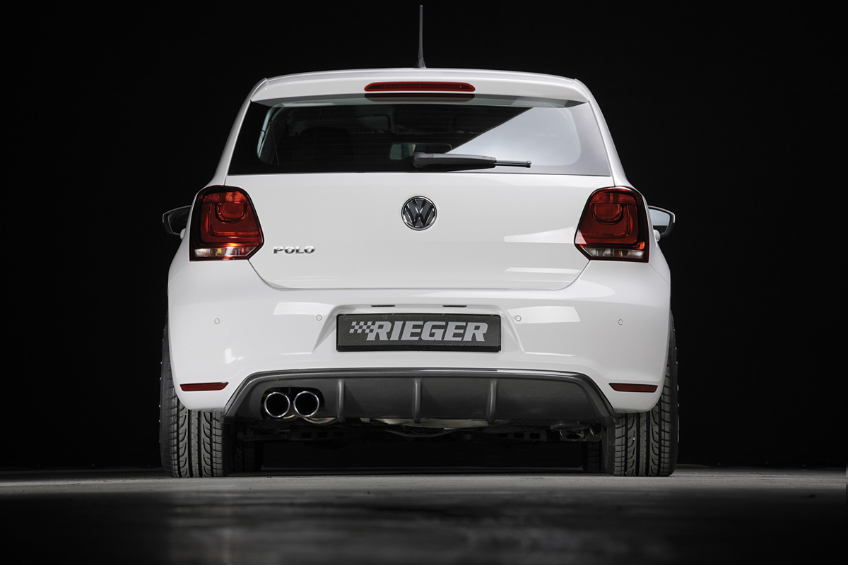 VW Polo (AW) GTI Rieger Heckeinsatz für Doppelendrohr li., ABS, inkl. –  Tuning King