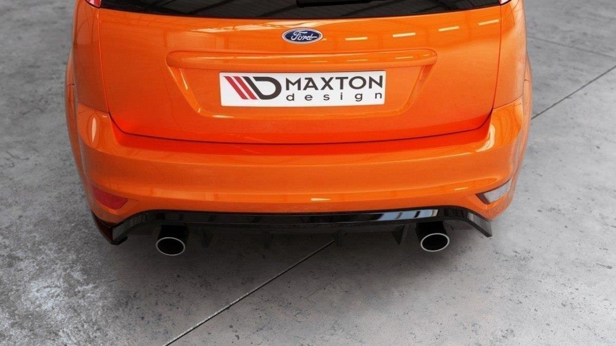 Maxton Diffusor Heck Ansatz für Ford Focus ST Mk2 FL schwarz