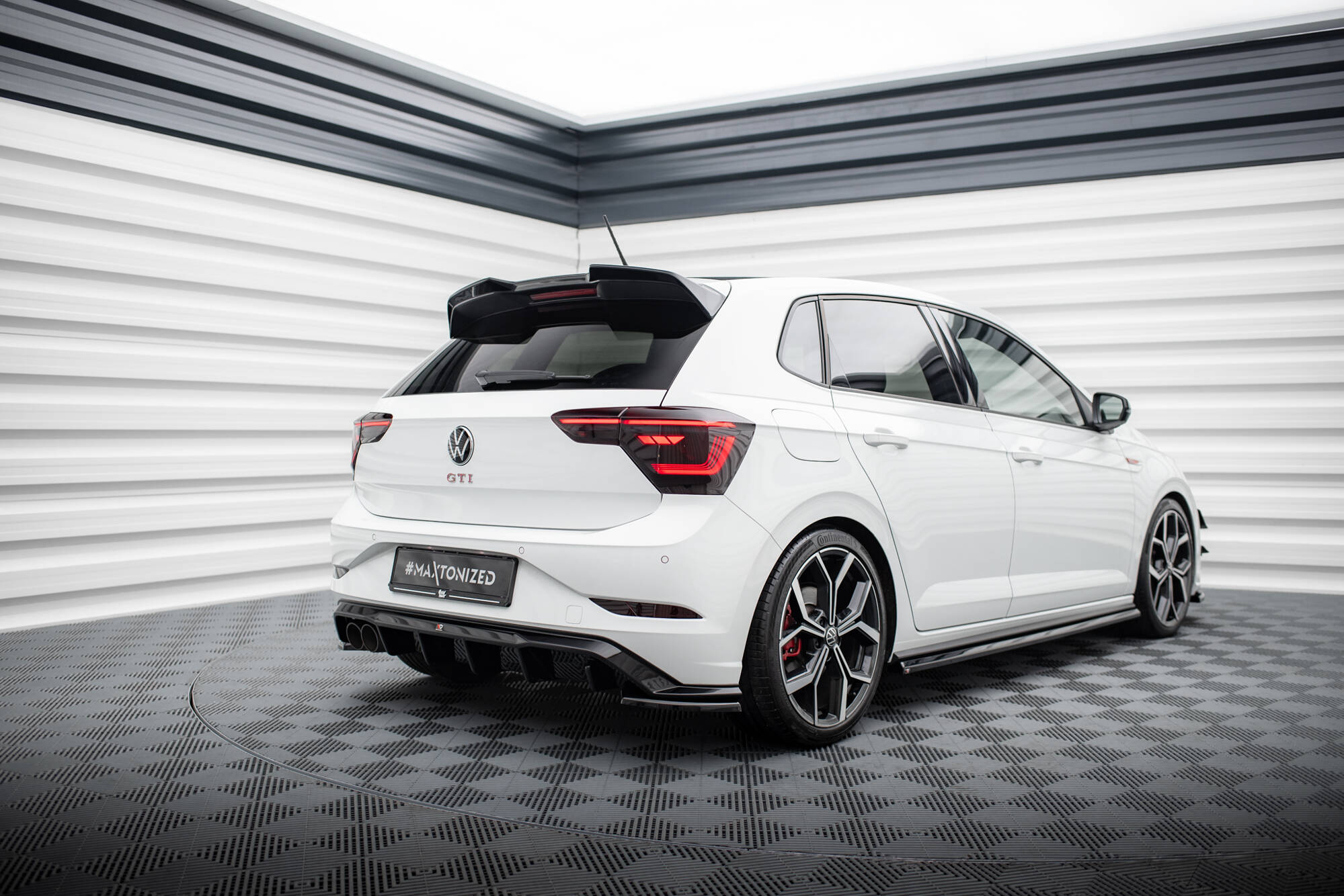 Maxton Diffusor Heck Ansatz Passend F r VW Polo GTI Mk6 Facelift VW PO Maxton Diffusor Heck Ansatz Passend F r VW Polo GTI Mk6 Facelift VW PO