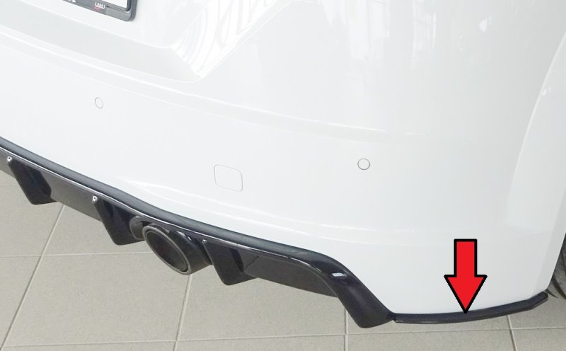 Rieger Heckschürzenansatz seitlich rechts Audi TT (8J-FV/8S) 07.14-08.18 (bis Facelift) - 55178