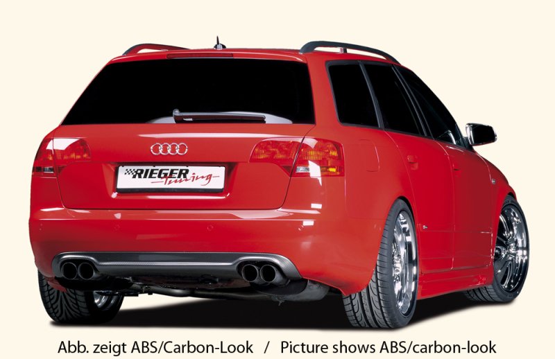 Rieger Heckeinsatz Audi A4 (8E) Typ B7 11.04- (ab Facelift) - 55227