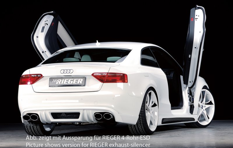Rieger Heckschürzenansatz Audi A5 (B8/B81) 06.07-07.11 (bis Facelift) - 55400