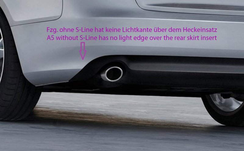 Rieger Heckeinsatz Audi A5 (B8/B81) 06.07-07.11 (bis Facelift) - 55437