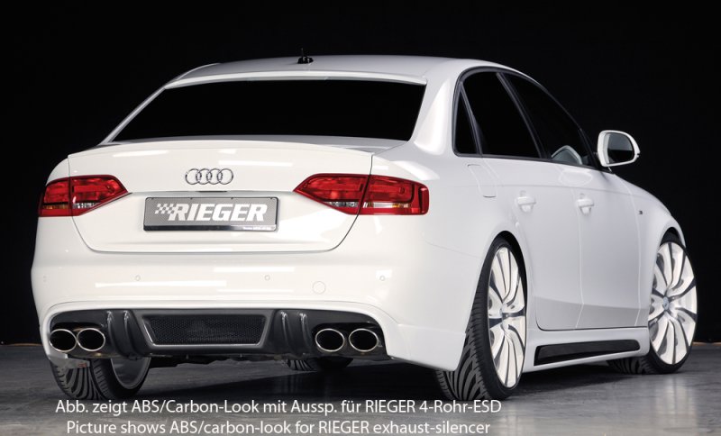 Rieger Heckschürzenansatz Audi A4 S4 (B8/B81) 11.08-12.11 (bis Facelift) - 55530