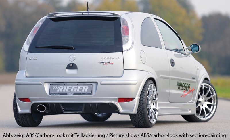 Rieger Heckschürzenansatz Opel Corsa C 06.03- (ab Facelift) - 58928