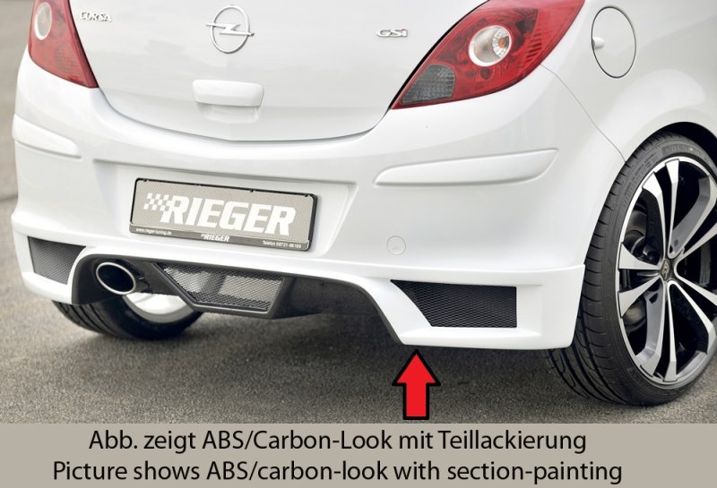 Rieger Heckschürzenansatz Opel Corsa D 01.11- (ab Facelift) - 58947