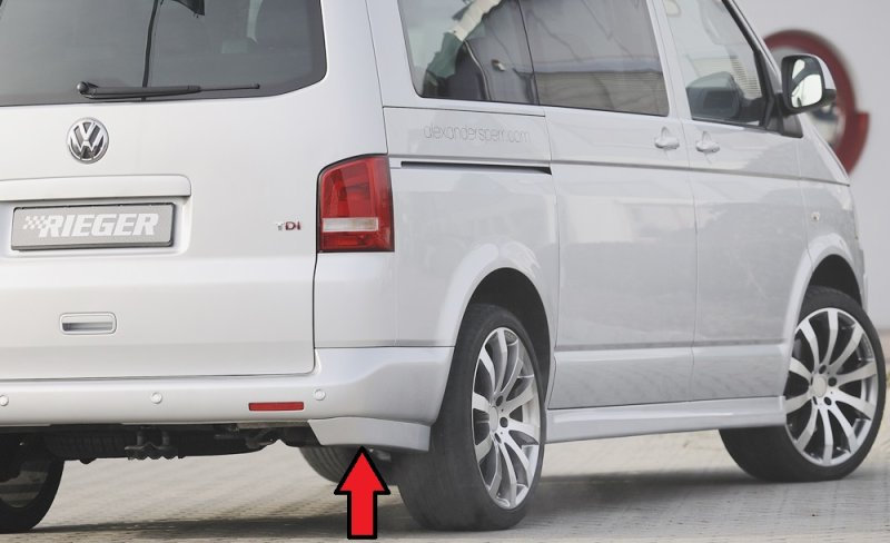 Rieger Heckschürzenansatz VW T5 Bus 04.03-08.09 (bis Facelift) - 59253