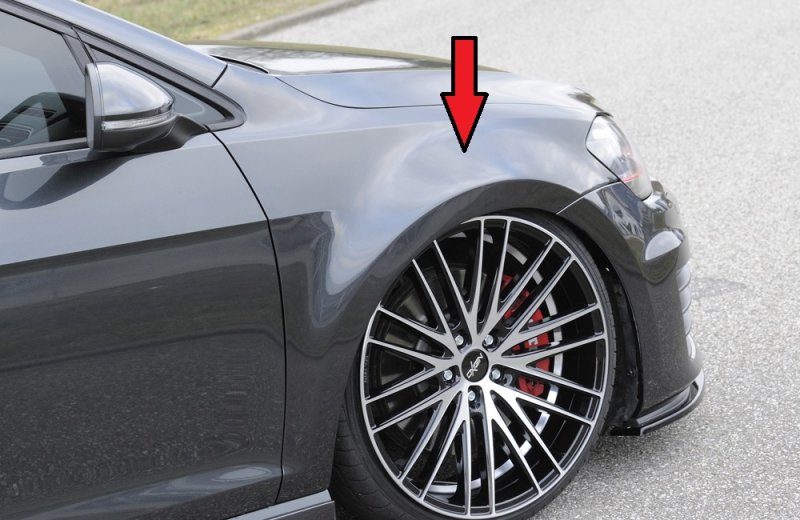 Rieger Kotflügel für extreme Tieferlegung VW Golf 7 10.12-12.16 (bis Facelift) - 59564
