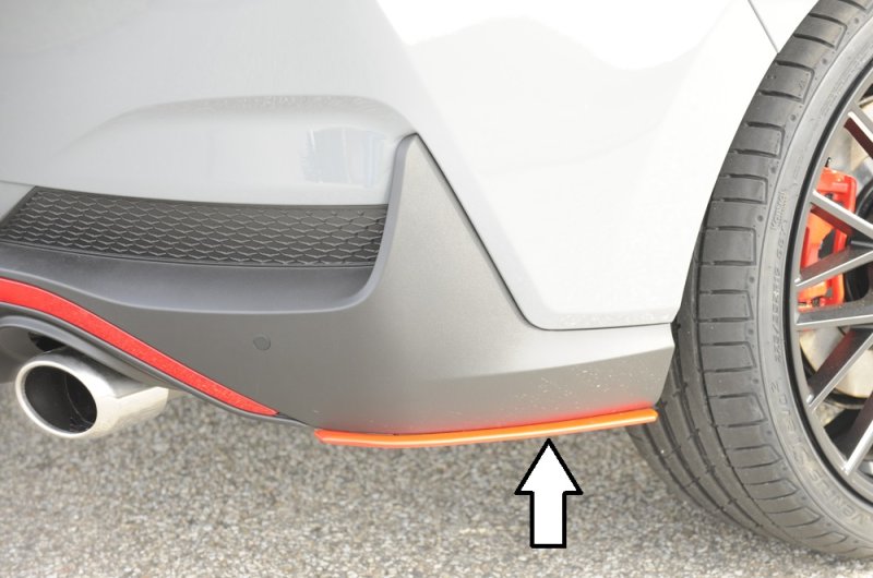 Rieger Heckschürzenansatz seitlich links Hyundai i30 N (PDE) 05.21- (ab Facelift) - 76007
