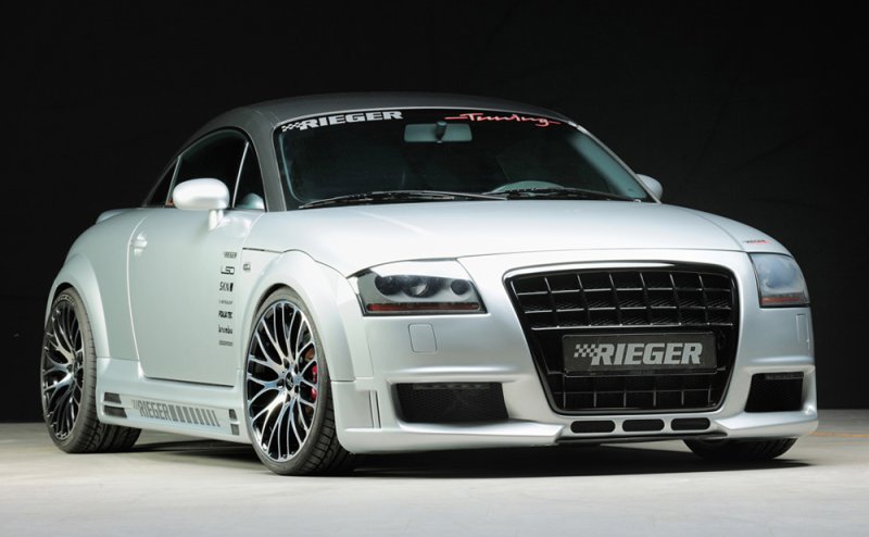 Rieger Grill mit integrierter Kennzeichenauflage schwarz glänzend Audi TT (8N) 09.98- - 88014