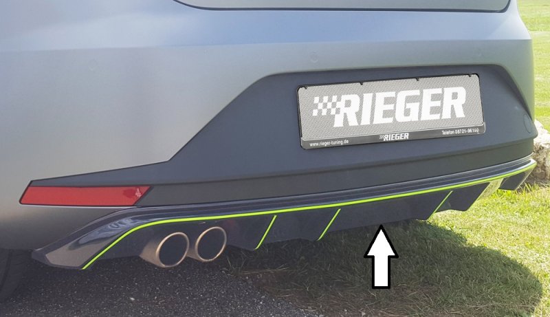 Rieger Heckeinsatz schwarz glänzend Seat Leon FR (5F) 01.13-12.16 (bis Facelift) - 88031
