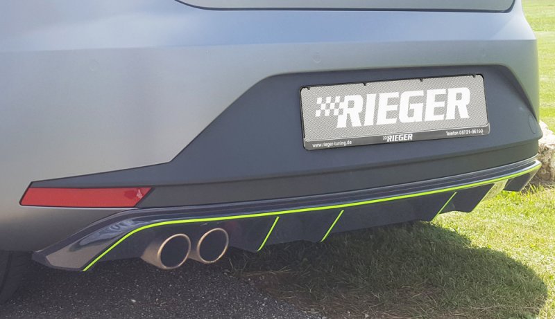 Rieger Heckeinsatz schwarz glänzend Seat Leon FR (5F) 01.13-12.16 (bis Facelift) - 88031