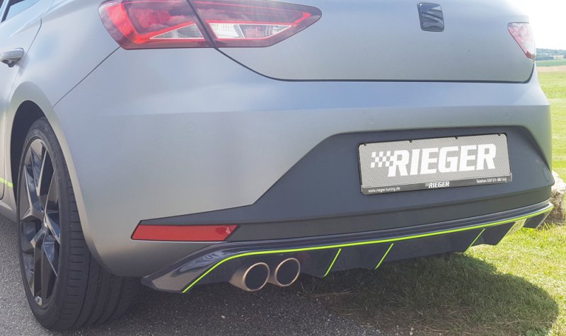 Rieger Heckeinsatz schwarz glänzend Seat Leon FR (5F) 01.13-12.16 (bis Facelift) - 88031