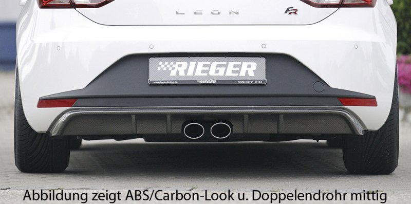 Rieger Heckeinsatz schwarz glänzend Seat Leon FR (5F) 01.13-12.16 (bis Facelift) - 88032