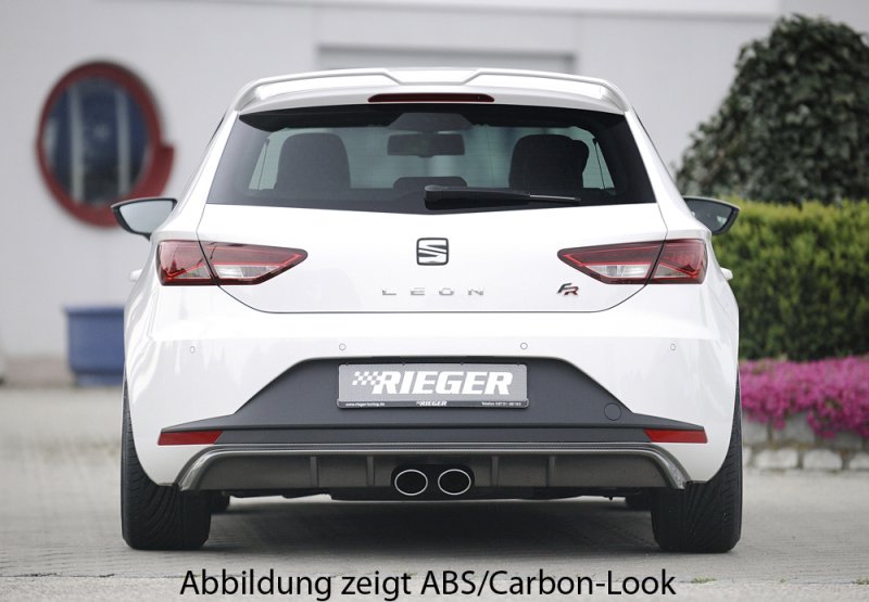 Rieger Heckeinsatz schwarz glänzend Seat Leon FR (5F) 01.13-12.16 (bis Facelift) - 88033