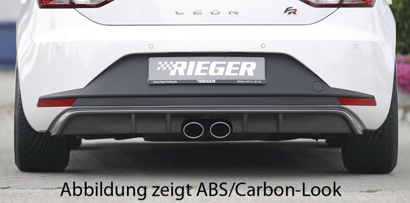 Rieger Heckeinsatz schwarz glänzend Seat Leon FR (5F) 01.13-12.16 (bis Facelift) - 88033