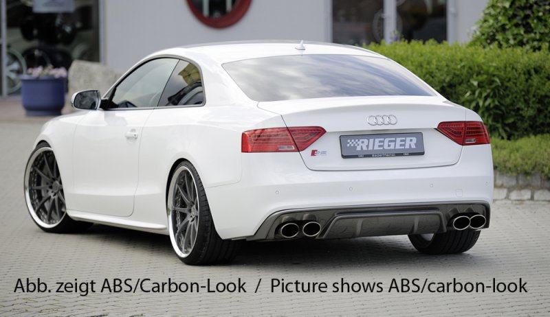 Rieger Heckeinsatz schwarz glänzend Audi A5 (B8/B81) 10.11-06.16 (ab Facelift) - 88038