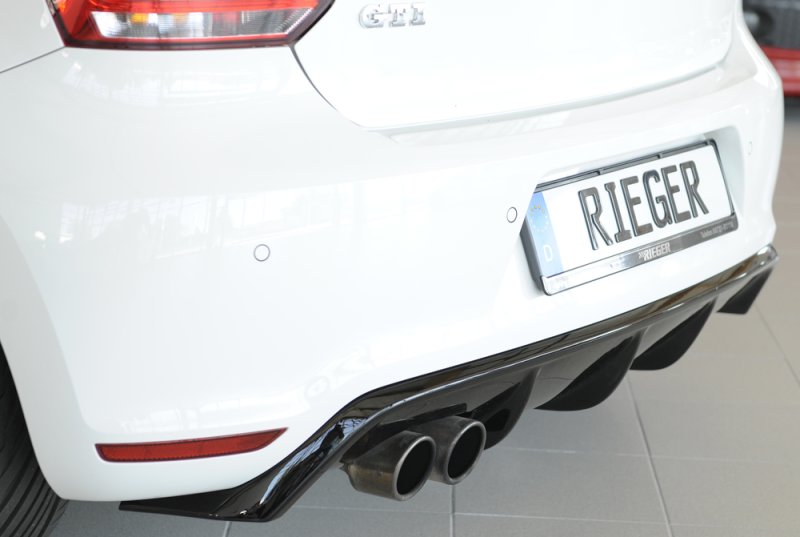 Rieger Heckeinsatz (GBL-47213) schwarz glänzend VW Polo 6R GTI 05.10-01.14 (bis Facelift) - 88039