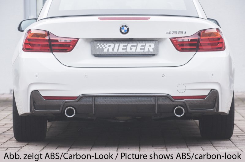 Rieger Heckeinsatz (nur 435i) schwarz glänzend BMW 4er F32 (3C) 07.15- (ab Facelift) LCI - 88056