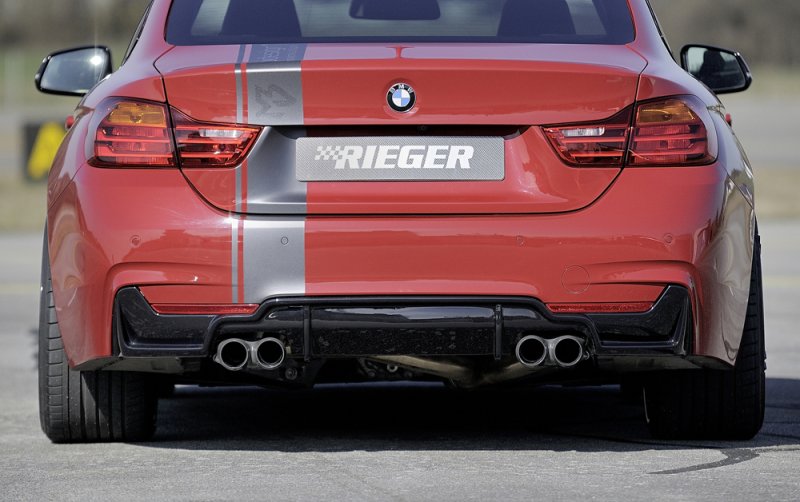 Rieger Heckeinsatz schwarz glänzend BMW 4er F32 (3C) 07.15- (ab Facelift) LCI - 88057