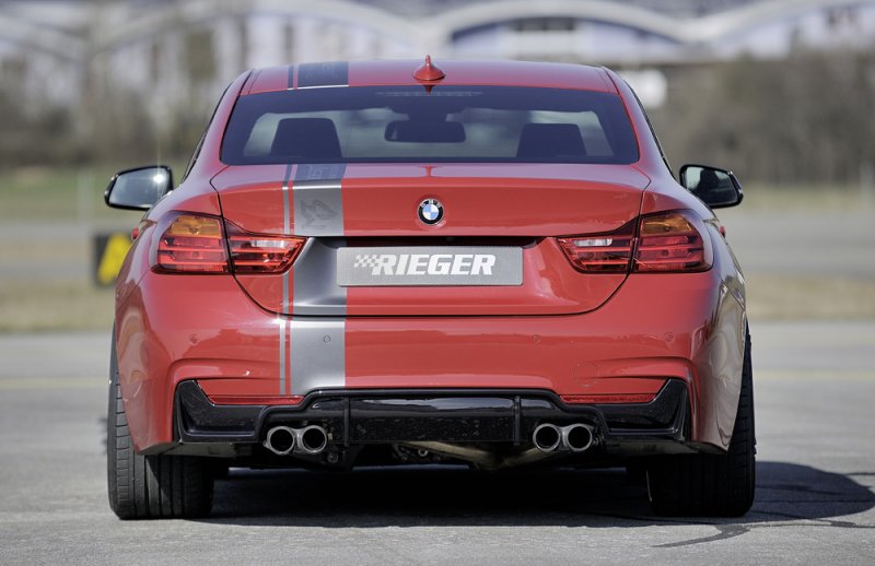 Rieger Heckeinsatz schwarz glänzend BMW 4er F32 (3C) 07.15- (ab Facelift) LCI - 88057