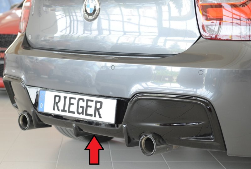 Rieger Heckeinsatz schwarz glänzend BMW 1er F20 (1K4) 09.11-03.2015 (bis Facelift) - 88062