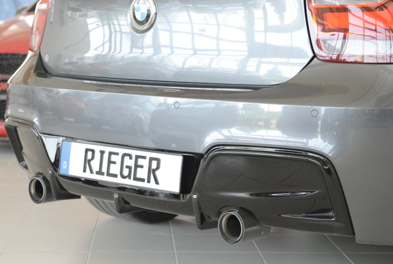Rieger Heckeinsatz schwarz glänzend BMW 1er F20 (1K4) 09.11-03.2015 (bis Facelift) - 88062
