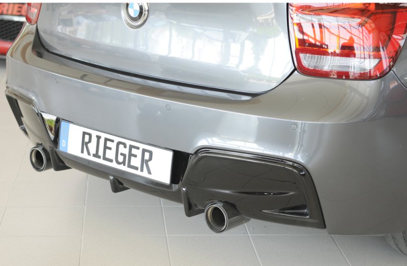 Rieger Heckeinsatz schwarz glänzend BMW 1er F20 (1K4) 09.11-03.2015 (bis Facelift) - 88062