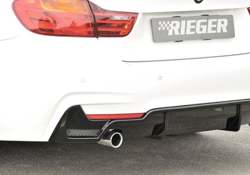 Rieger Heckeinsatz schwarz glänzend BMW 4er F32 (3C) 07.15- (ab Facelift) LCI - 88070