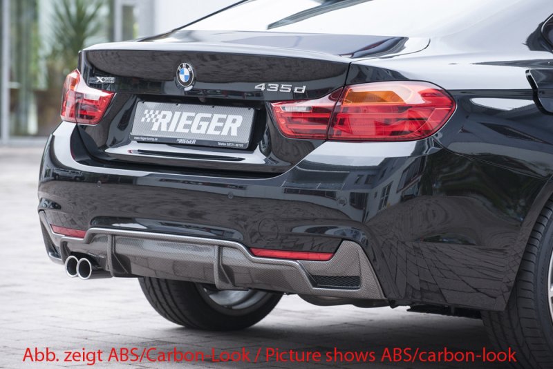 Rieger Heckeinsatz schwarz glänzend BMW 4er F32 (3C) 07.15- (ab Facelift) LCI - 88071