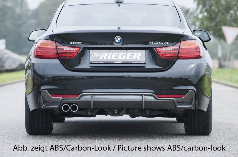Rieger Heckeinsatz schwarz glänzend BMW 4er F32 (3C) 07.15- (ab Facelift) LCI - 88071