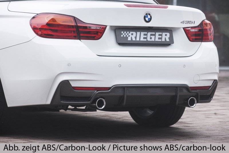 Rieger Heckeinsatz (nur 435i) schwarz glänzend BMW 4er F32 (3C) 07.15- (ab Facelift) LCI - 88072