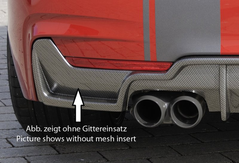 Rieger Heckeinsatz schwarz glänzend BMW 4er F32 (3C) 07.15- (ab Facelift) LCI - 88073