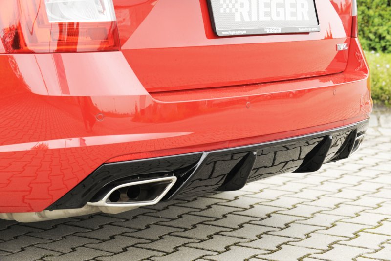 Rieger Heckeinsatz schwarz glänzend Skoda Octavia RS (5E) 02.17- (ab Facelift) - 88087