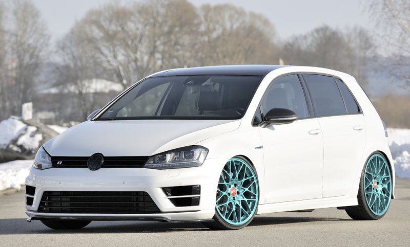 Rieger Spoilerschwert nur für R / R-Line schwarz glänzend VW Golf 7 R 12.13-12.16 (bis Facelift) - 88091