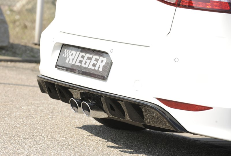 Rieger Heckeinsatz für R-Line Heckschürze schwarz glänzend VW Golf 7 10.12- - 88093