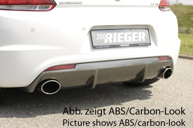 Rieger Heckeinsatz für R-Line Heckschürze schwarz glänzend VW Scirocco R (13) 05.14- (ab Facelift) - 88098