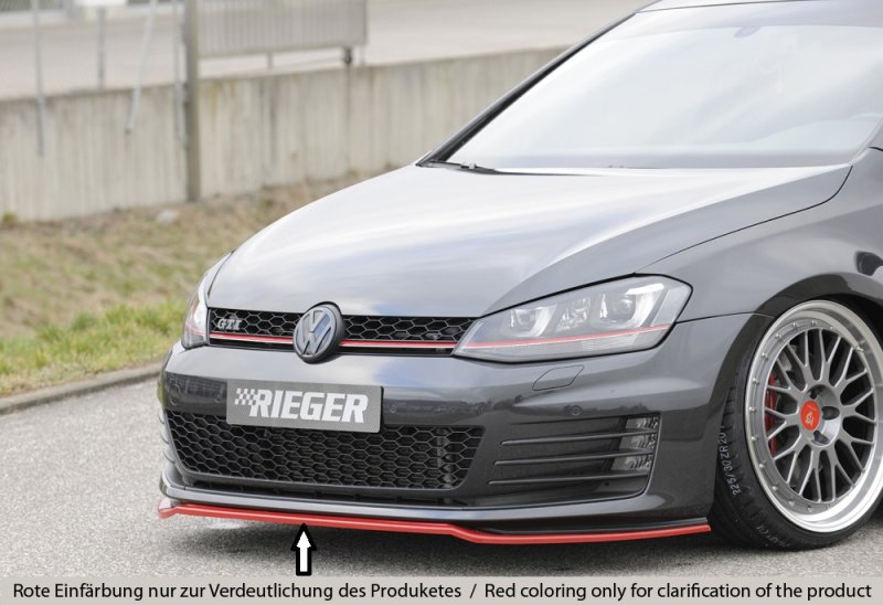 Rieger Spoilerschwert nur für GTI / GTD schwarz glänzend VW Golf 7 GTD 06.13-12.16 (bis Facelift) - 88099